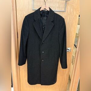 Men's Michael Kors Charcoal Wool Blend Overcoat 40R